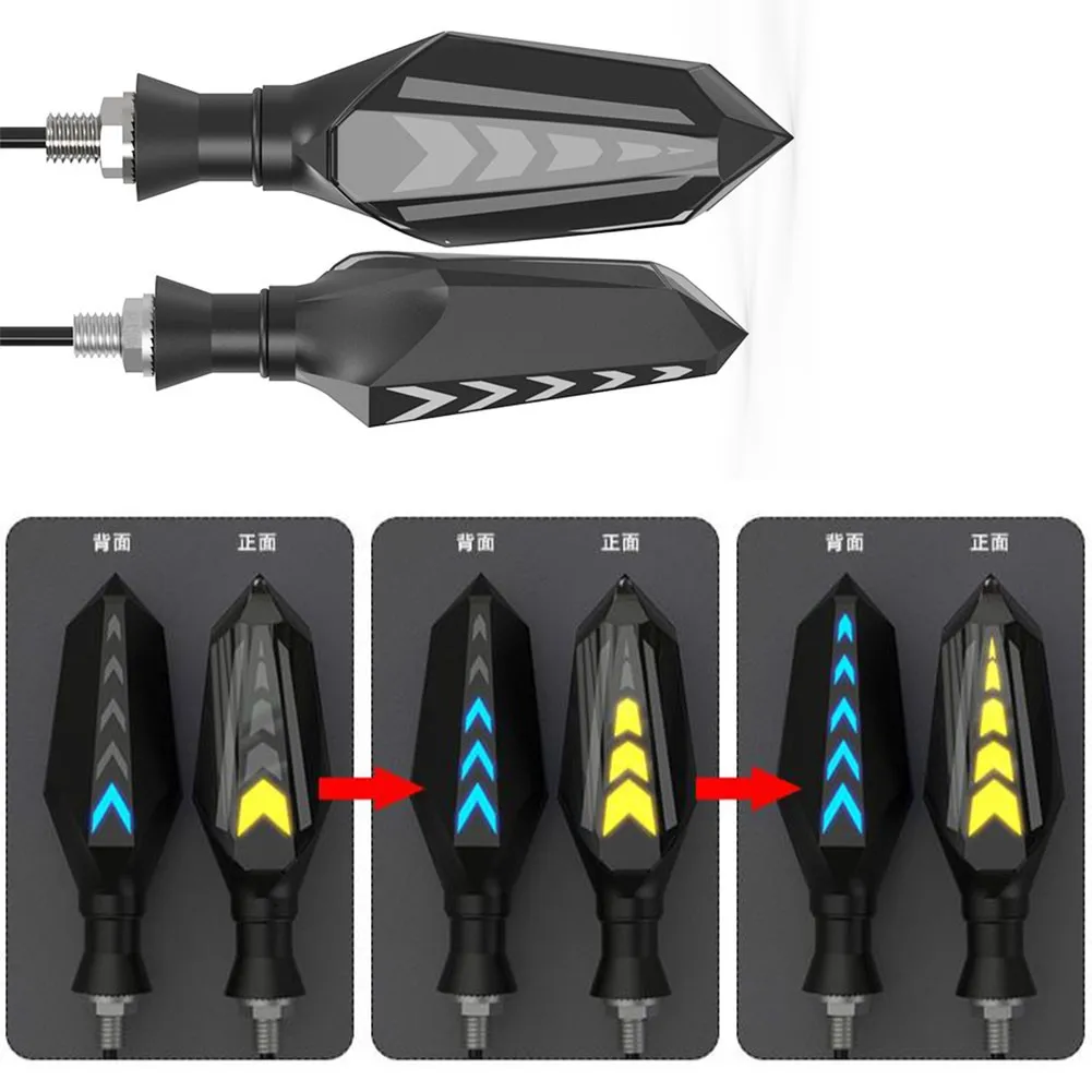 2pcs/set Motorcycle LED Turn Signal Lamp Sequential Flowing Indicator Light Running Light White/Blue/Red Braking Light
2pcs/set Motorcycle LED Turn Signal Lamp Sequential Flowing Indicator Light Running Light White/Blue/Red Braking Light