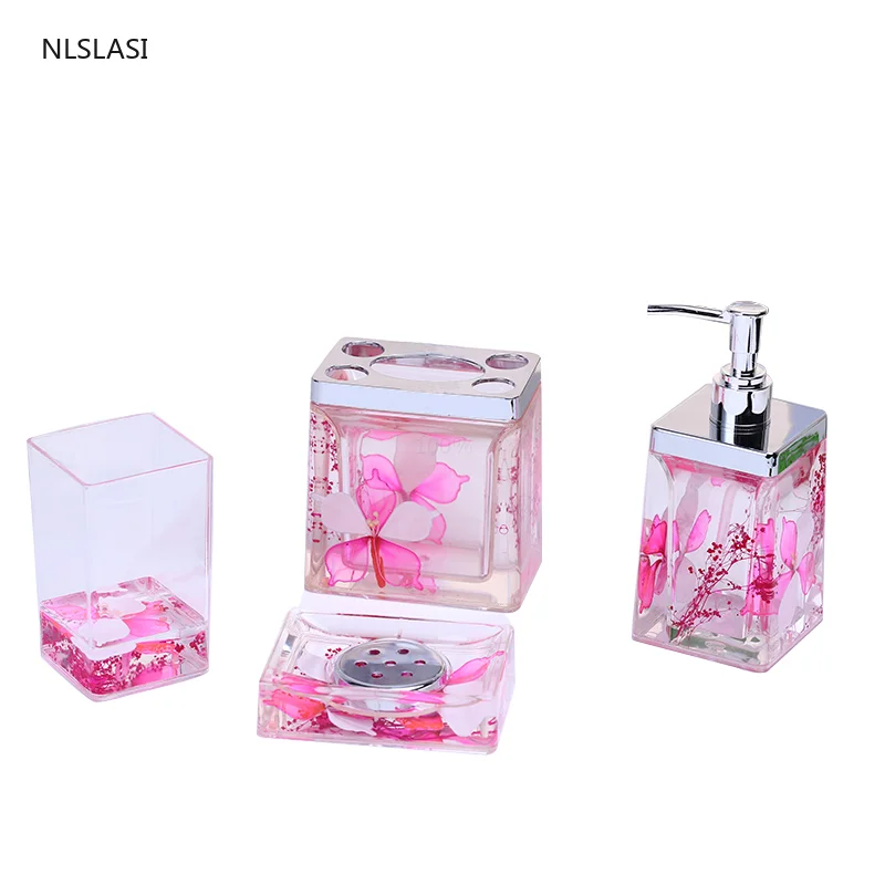4PCS Plastic Bathroom Accessories Set Soap Dispenser Toothbrush Holder Tumbler Household Product Ornaments Decorations
4PCS Plastic Bathroom Accessories Set Soap Dispenser Toothbrush Holder Tumbler Household Product Ornaments Decorations