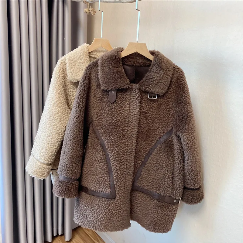 Women Autumn Winter Fashion Solid Color Loose Casual Lamb Wool Coat Female New Elegant Warm Fur Leather Ladies Brand Coats ML771
Women Autumn Winter Fashion Solid Color Loose Casual Lamb Wool Coat Female New Elegant Warm Fur Leather Ladies Brand Coats ML771