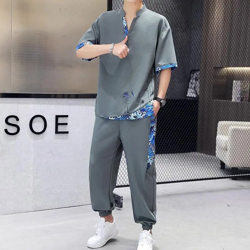 Cotton and Linen Suit 2021 Men's Summer Thin Linen Short Sleeve T-shirt Fashion Chinese Style Men's Suit
Cotton and Linen Suit 2021 Men's Summer Thin Linen Short Sleeve T-shirt Fashion Chinese Style Men's Suit