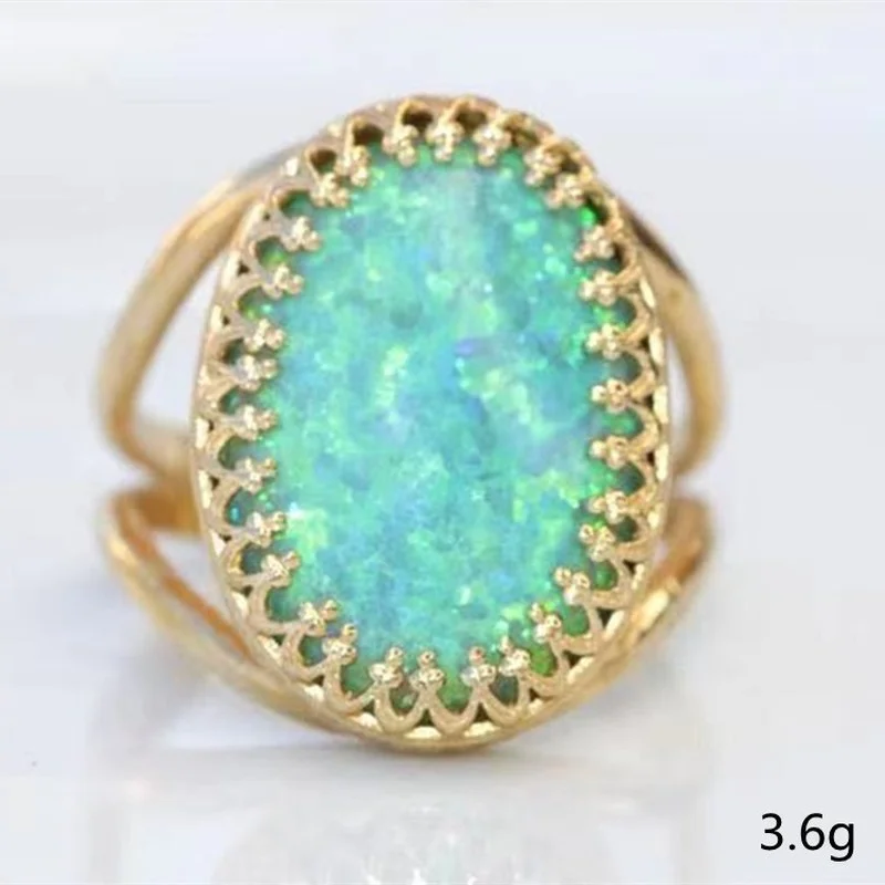Elegant Ladies Gold Color Inlaid Geometric Oval Opal Copper Finger Ring for Women Female Party Jewelry Size 5-11
Elegant Ladies Gold Color Inlaid Geometric Oval Opal Copper Finger Ring for Women Female Party Jewelry Size 5-11