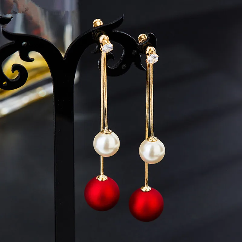 Long Tassel Earrings For Women Red Pearl Pendant Earring 2022 New Statement Temperament Earring Fashion Wedding Jewellery
Long Tassel Earrings For Women Red Pearl Pendant Earring 2022 New Statement Temperament Earring Fashion Wedding Jewellery