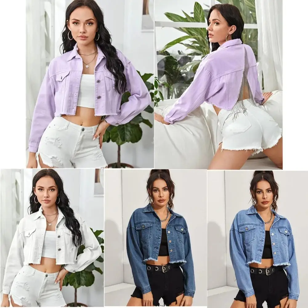 Ladies Slim Denim Jacket Fringed Ladies Jacket Ladies Casual Denim Jacket Backless Hot Selling Female Jacket Ladies Sexy Jacket
Ladies Slim Denim Jacket Fringed Ladies Jacket Ladies Casual Denim Jacket Backless Hot Selling Female Jacket Ladies Sexy Jacket