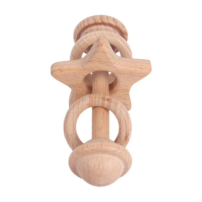 Baby Wooden Beech Teether Bell Rattle Ring Soother Molar Toddler Teething Toys 97BC
Baby Wooden Beech Teether Bell Rattle Ring Soother Molar Toddler Teething Toys 97BC