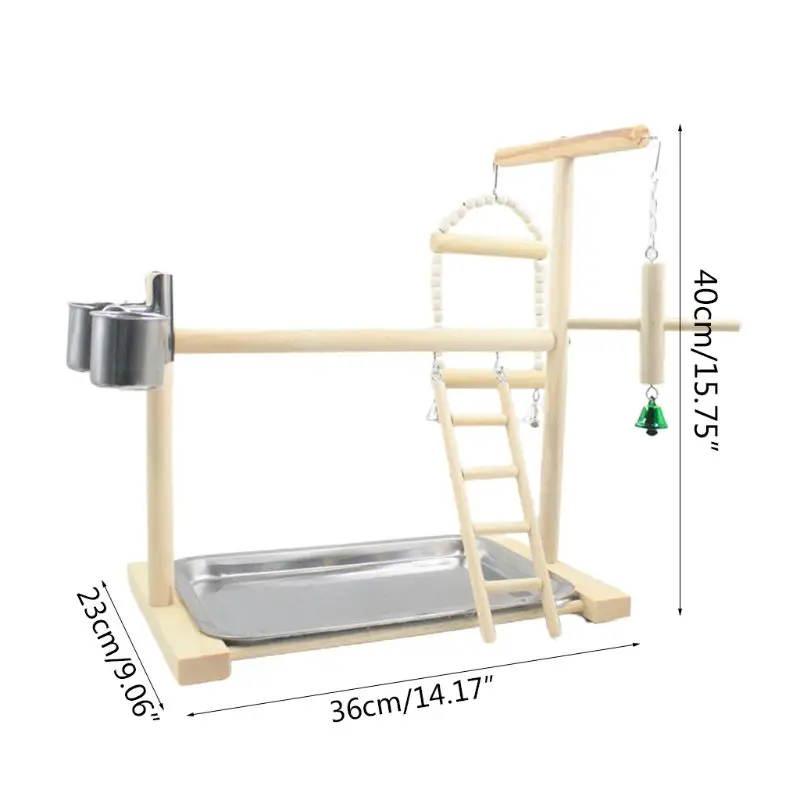 Wood Parrot Playstand Perch Playstand Gym Stand Playpen Ladder with Feed Cups
Wood Parrot Playstand Perch Playstand Gym Stand Playpen Ladder with Feed Cups