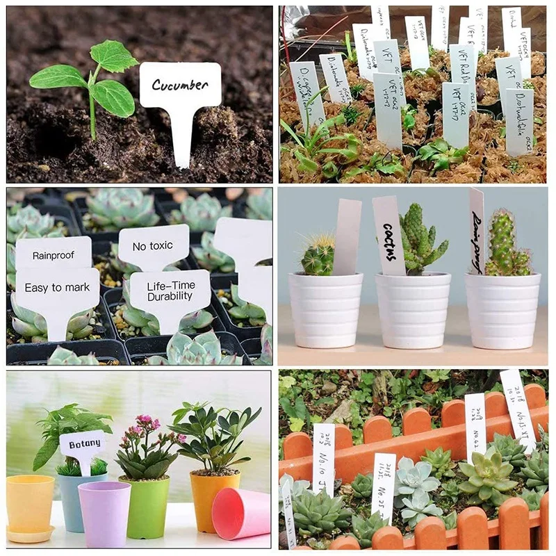 500Pcs PP T-Shaped Label, Label, Waterproof Nursery Label, Used for Flowers, Vegetables (White)