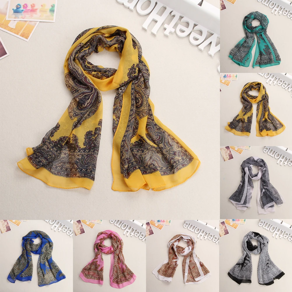 Winter Women Chiffon Scarf Vintga Printing Elegant Shawls Scarves Silk Scarf Bandana Pashmina Lady Wrap Beach Stole Head Scarves
Winter Women Chiffon Scarf Vintga Printing Elegant Shawls Scarves Silk Scarf Bandana Pashmina Lady Wrap Beach Stole Head Scarves