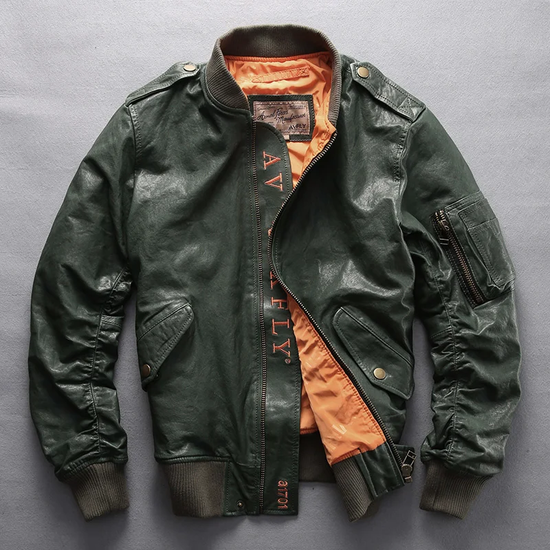Avirexfly men's A2 flight jacket goatskin genuine leather jacket men baseball jacket leather bomber jacket for male 6XL
Avirexfly men's A2 flight jacket goatskin genuine leather jacket men baseball jacket leather bomber jacket for male 6XL