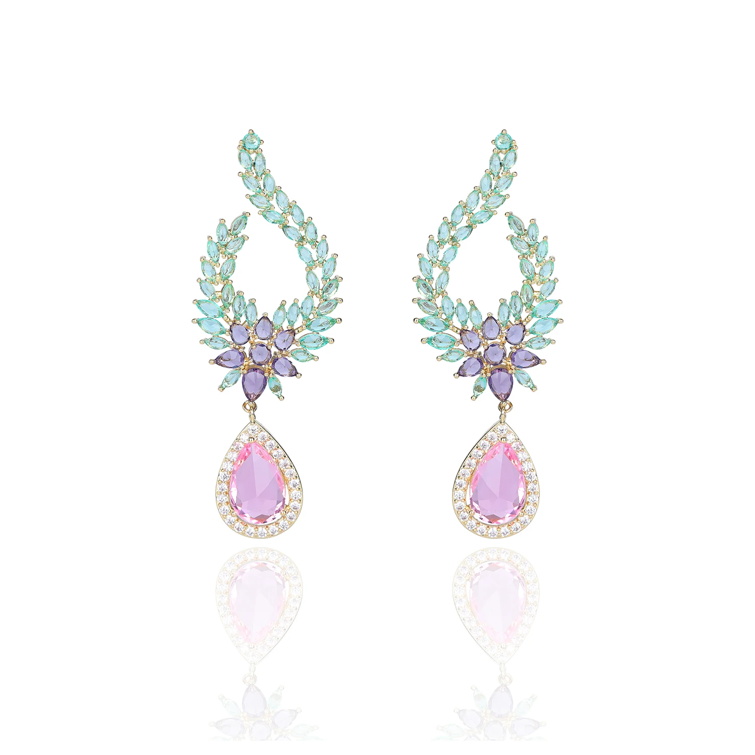 Cubic Zircon CZ Leaf Earrings for Wedding, Crystals Dangle Earring for Bridesmaid, Women Girl Birthday Party Jewelry CE11100
Cubic Zircon CZ Leaf Earrings for Wedding, Crystals Dangle Earring for Bridesmaid, Women Girl Birthday Party Jewelry CE11100
