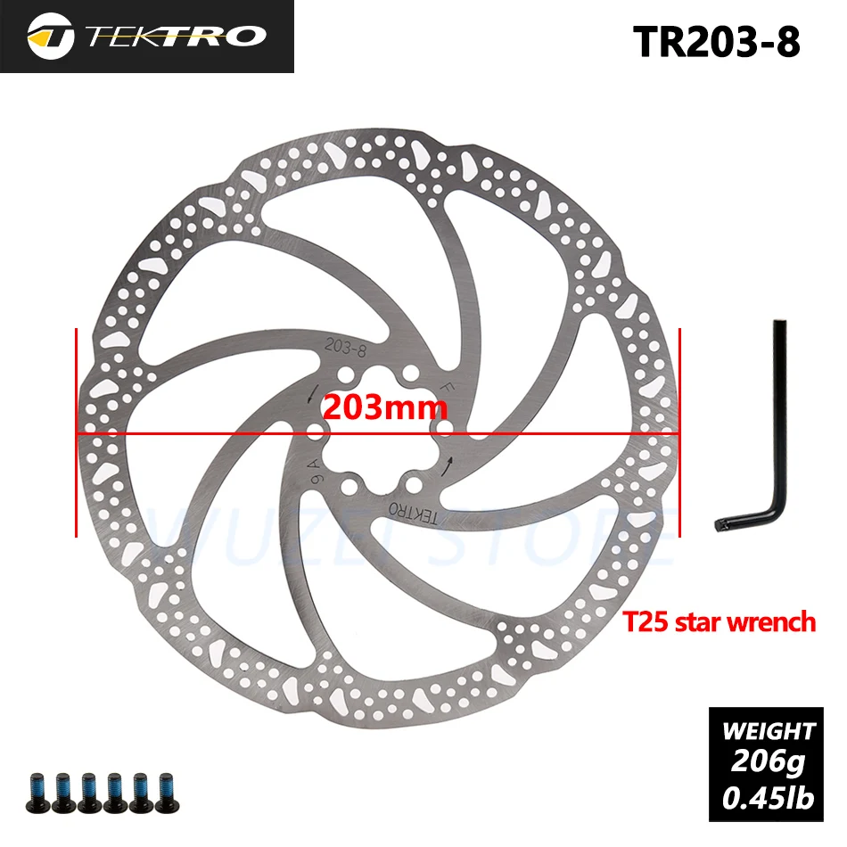 TEKTRO Bike Rotor 160/180/203mm Mountain Bicycle Hydraulic Disc Brake Rotors For MTB Road Foldable Xiaomi365 | Спорт и развлечения