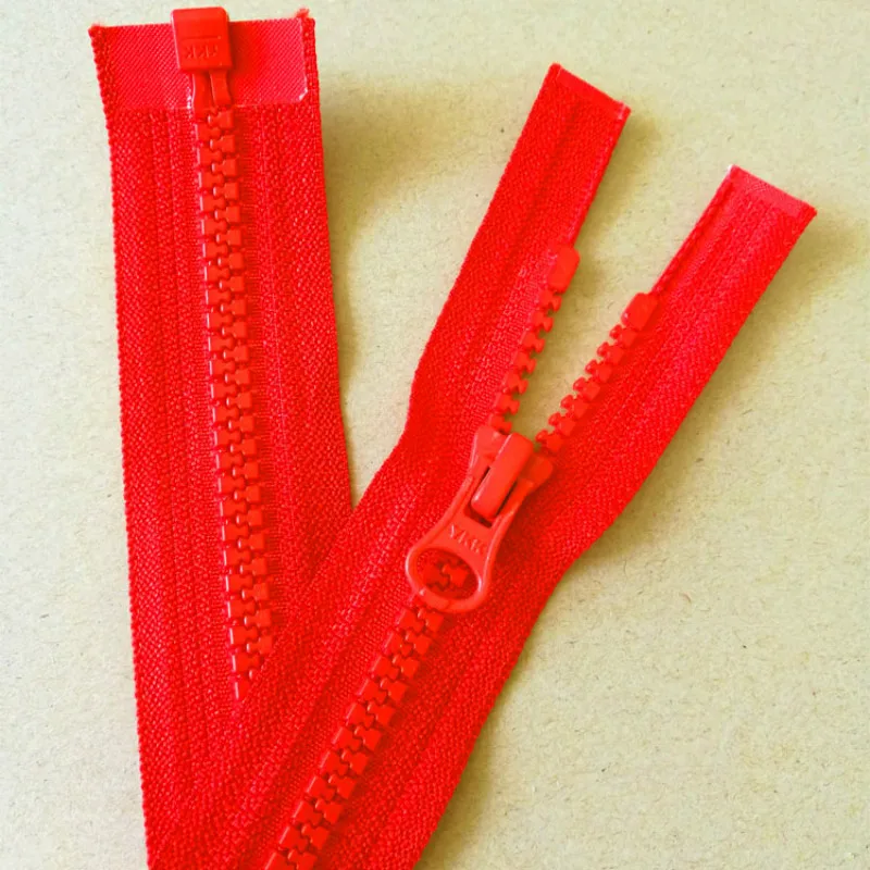 

9 Pcs/lot Most Free Shipping Long Resin Ykk Zipper Red for Jacket Windbreaker Down Coat Zippers Repair Sewing Accessories