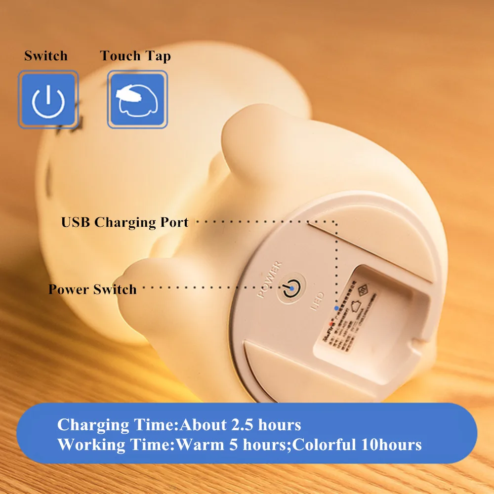 LED Hund Nachtlicht Touch Sensor Rmote Control 16 Farben Dimmbare USB Aufladbare Silikon Welpen Lampe fr Kinder Kinder Baby
LED Hund Nachtlicht Touch Sensor Rmote Control 16 Farben Dimmbare USB Aufladbare Silikon Welpen Lampe fr Kinder Kinder Baby