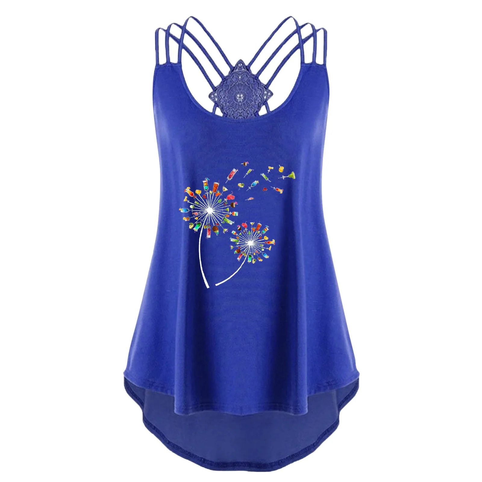Women Sunflower Print Tops Solid Color Sleeveless Bandages Vest Top Strappy Tank Tops Oversized T Shirt 54#G
Women Sunflower Print Tops Solid Color Sleeveless Bandages Vest Top Strappy Tank Tops Oversized T Shirt 54#G