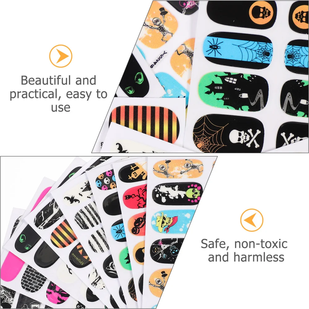 8 Sheets Horror Nail Sticker Waterproof Nail Sticker with Adhesive
8 Sheets Horror Nail Sticker Waterproof Nail Sticker with Adhesive