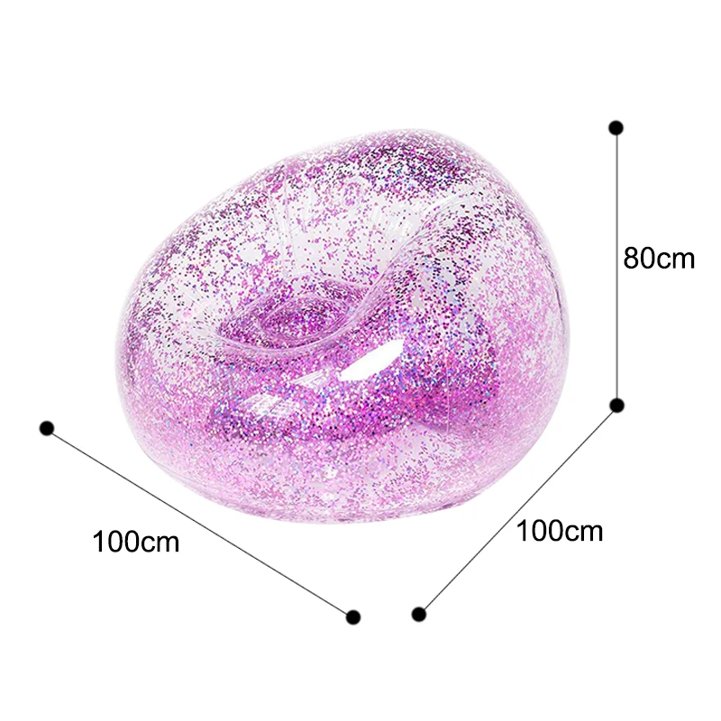 Ultra-transparent sequined sofa foldable inflatable chair living room recreation single adult party sofa
Ultra-transparent sequined sofa foldable inflatable chair living room recreation single adult party sofa