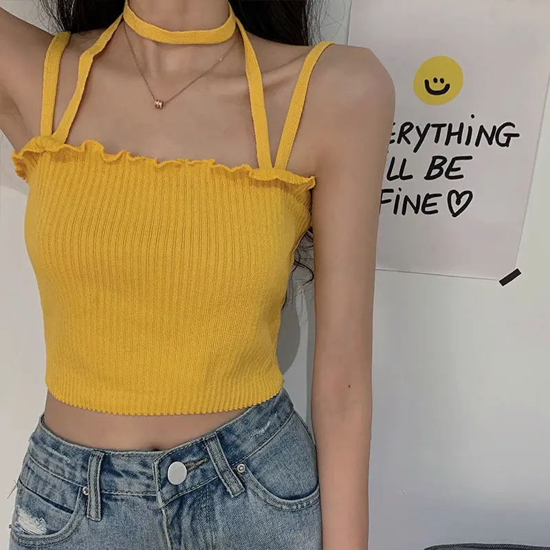 21 new summer net red bottoming short jacket with strapless sexy hanging neck vest women wear tide
21 new summer net red bottoming short jacket with strapless sexy hanging neck vest women wear tide