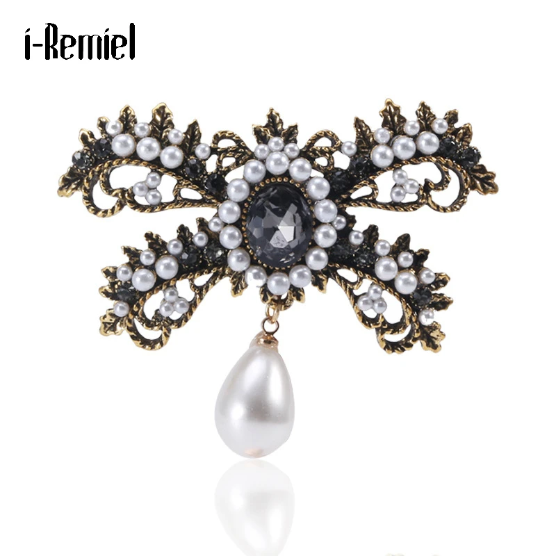 Vintage Alloy Bow Pearl Brooches for Women Bowknot Crystal Rhinestone Female Corsage Pin Scarf Buckle Jewelry Women Accessories
Vintage Alloy Bow Pearl Brooches for Women Bowknot Crystal Rhinestone Female Corsage Pin Scarf Buckle Jewelry Women Accessories