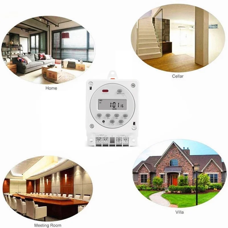 12V 220V Digital Timer Switch 7 Days Weekly Programmable Time Relay Programmer Built-in Rechargeable Battery
12V 220V Digital Timer Switch 7 Days Weekly Programmable Time Relay Programmer Built-in Rechargeable Battery