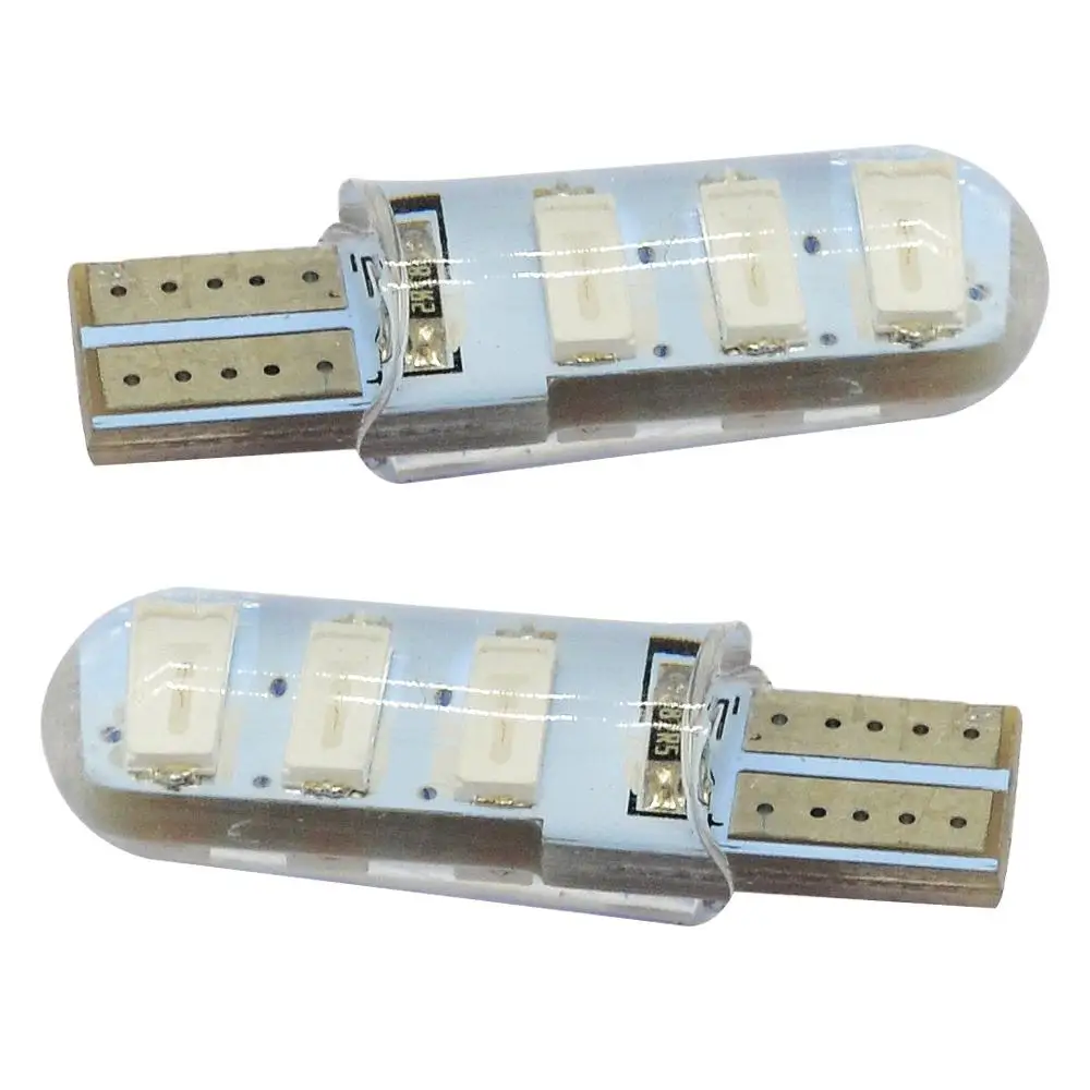 White Car LED T10 W5W DC 12V Canbus 12 SMD Silicone Waterproof 194 Wedge Lights Bulb No Error Led Parking Fog light Auto | Автомобили и