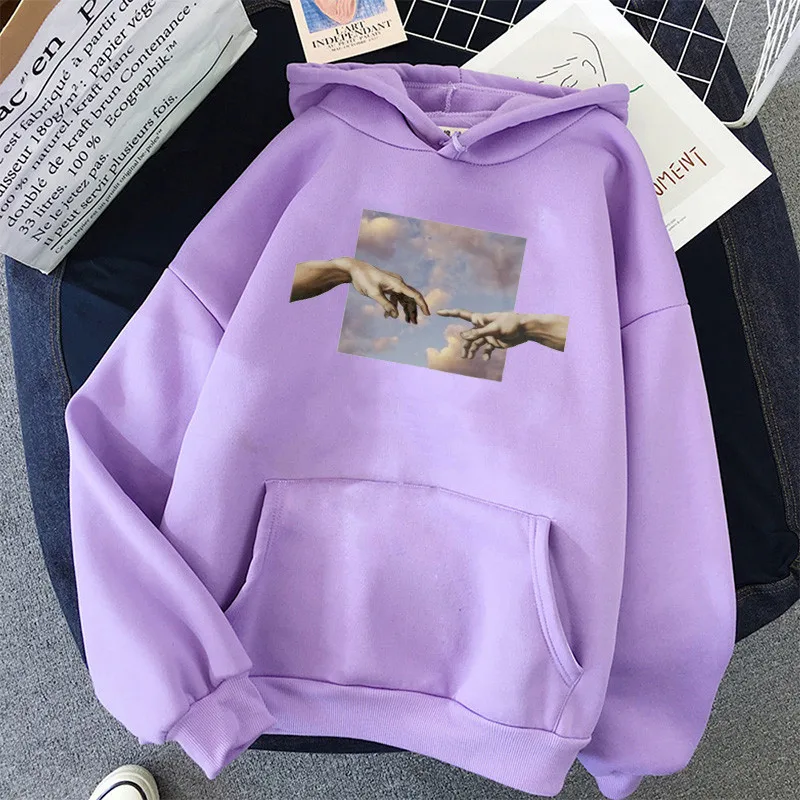 Womens Loose Streetwear Hooded Sweatshirts Finger Printed Long Sleeve Hoodies Casual Loose Simple All-match Oversize Pullovers
Womens Loose Streetwear Hooded Sweatshirts Finger Printed Long Sleeve Hoodies Casual Loose Simple All-match Oversize Pullovers