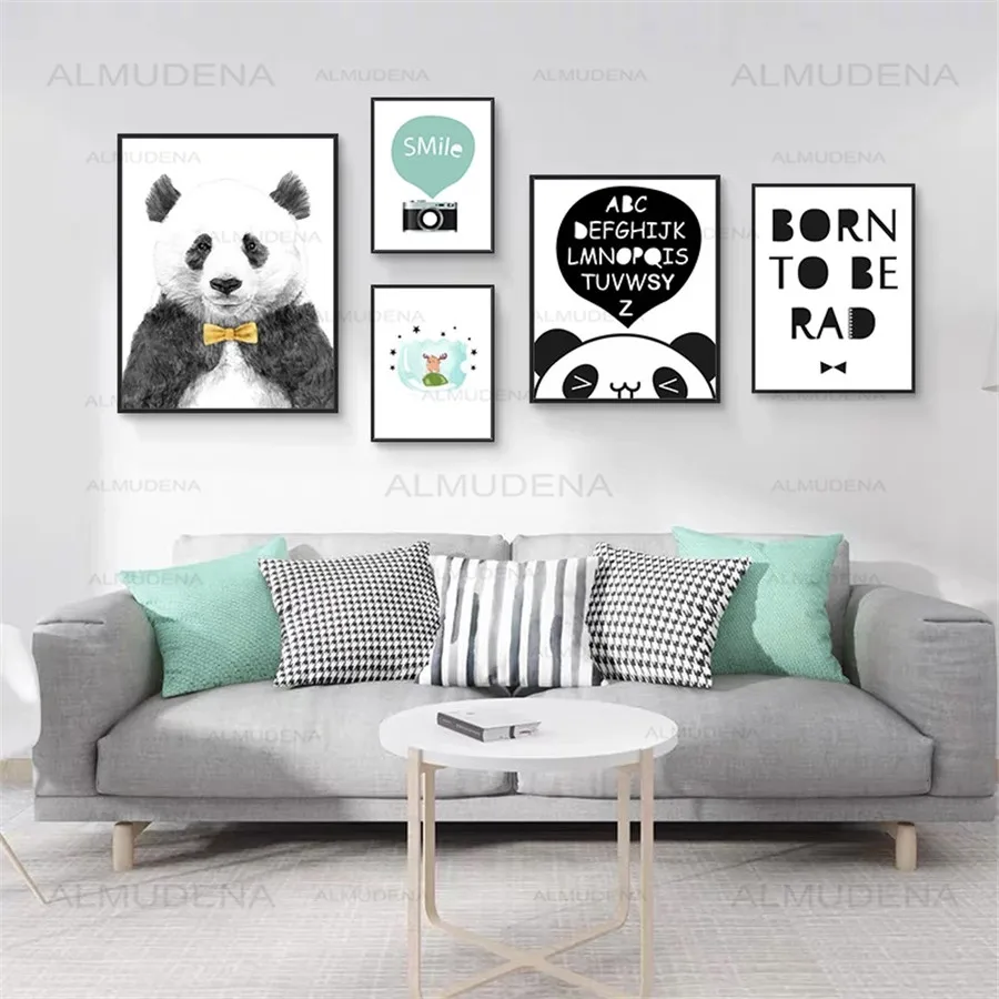 Nursery Wall Art Animal Panda Poster Nordic Style Child Minimalist Alphabet Canvas Painting Print Modern Kid Baby Room Decor
Nursery Wall Art Animal Panda Poster Nordic Style Child Minimalist Alphabet Canvas Painting Print Modern Kid Baby Room Decor