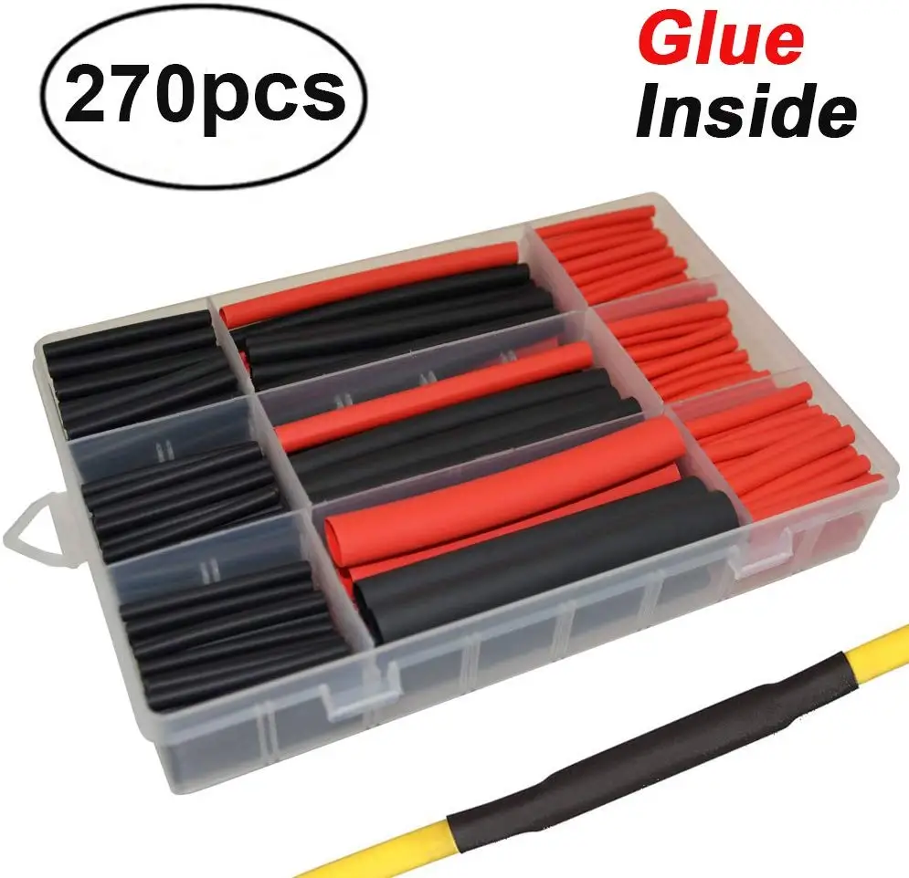 270Pcs/set 3:1Sleeving Wrap Wire Car Electrical Cable Tube kits Heat Shrink Tube Tubing Polyolefin Mixed Color
270Pcs/set 3:1Sleeving Wrap Wire Car Electrical Cable Tube kits Heat Shrink Tube Tubing Polyolefin Mixed Color