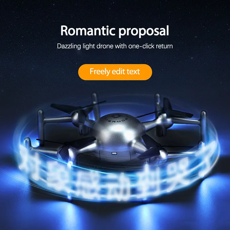 LED Custom Subtitle Drone Show Love GPS LED Watch/Handle Remote Control APP Connection 360° Roll Air Pressure Setting Aircraft
LED Custom Subtitle Drone Show Love GPS LED Watch/Handle Remote Control APP Connection 360° Roll Air Pressure Setting Aircraft