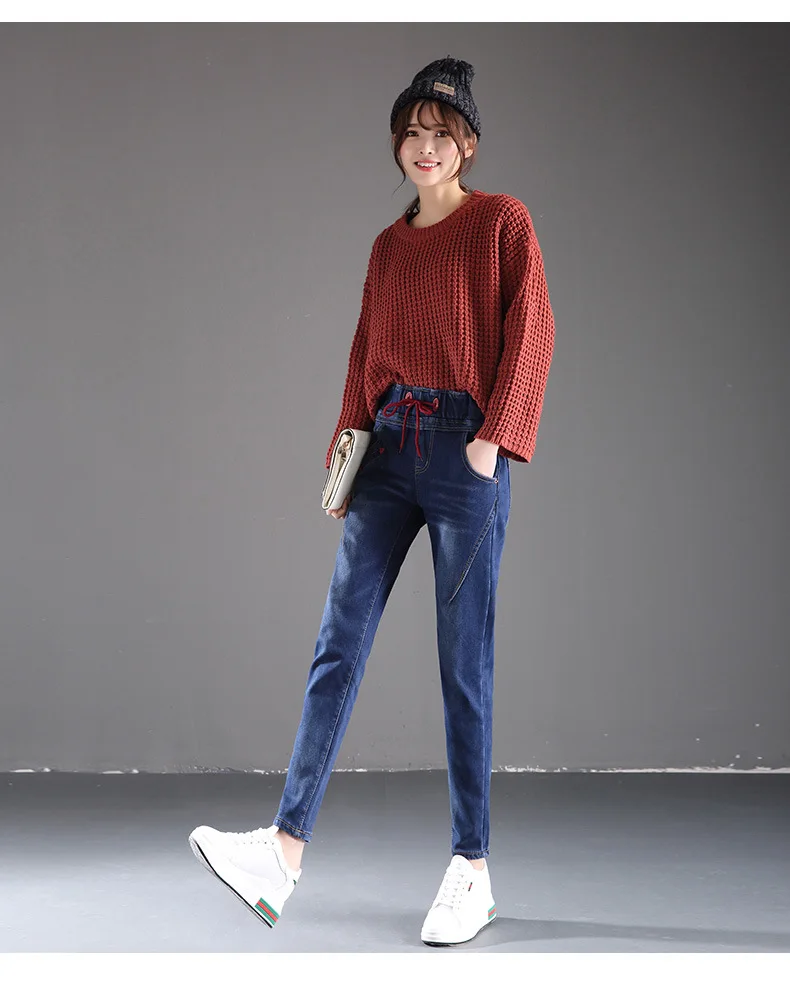 FNOCE 2020 winter new women's jeans pants casual fashion solid hight waist stretch loose plus velvet warm denim Harem Pants
FNOCE 2020 winter new women's jeans pants casual fashion solid hight waist stretch loose plus velvet warm denim Harem Pants