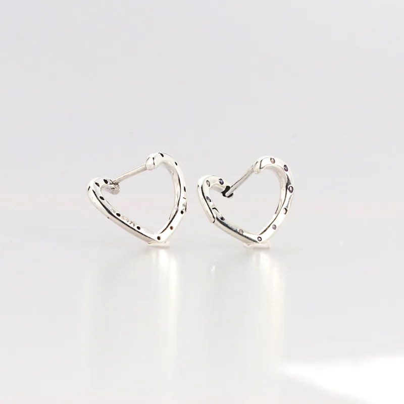 925 Sterling Silver pan Earring Bright Heart With Purple Crystal Stud Earring For Women Wedding Gift Fashion Jewelry
925 Sterling Silver pan Earring Bright Heart With Purple Crystal Stud Earring For Women Wedding Gift Fashion Jewelry