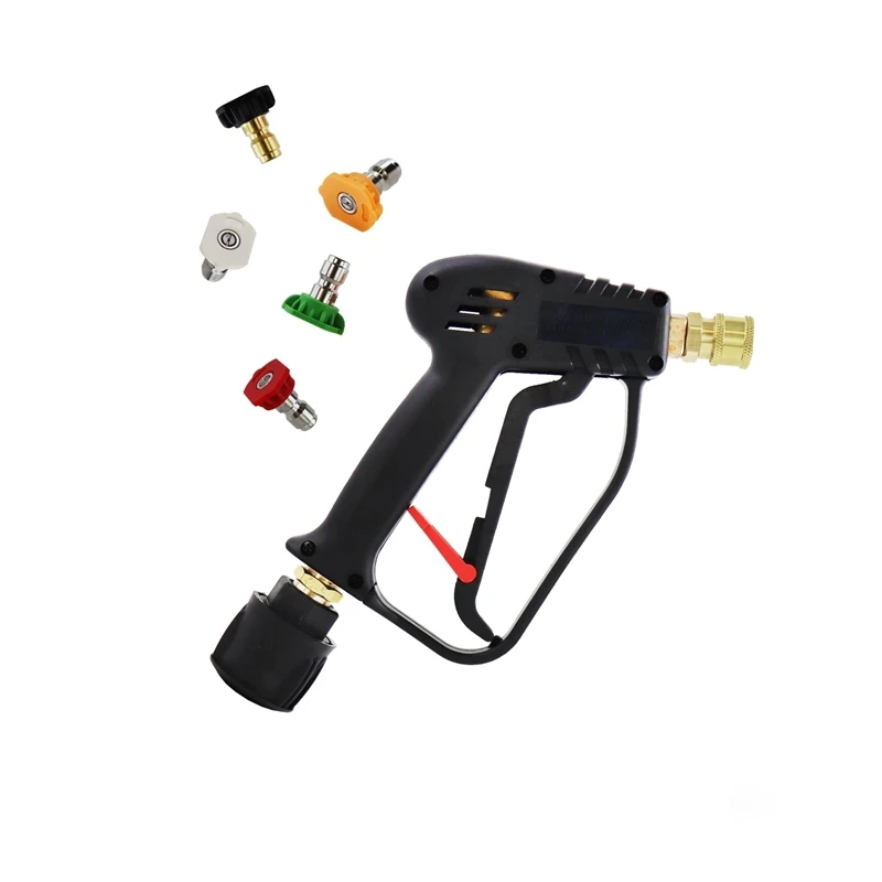 Swivel Bottom High Pressure Gun With Quick Connect Color Nozzle Kit For Karcher / Nilfisk / Bosch Black&Decker Car Wash
Swivel Bottom High Pressure Gun With Quick Connect Color Nozzle Kit For Karcher / Nilfisk / Bosch Black&Decker Car Wash