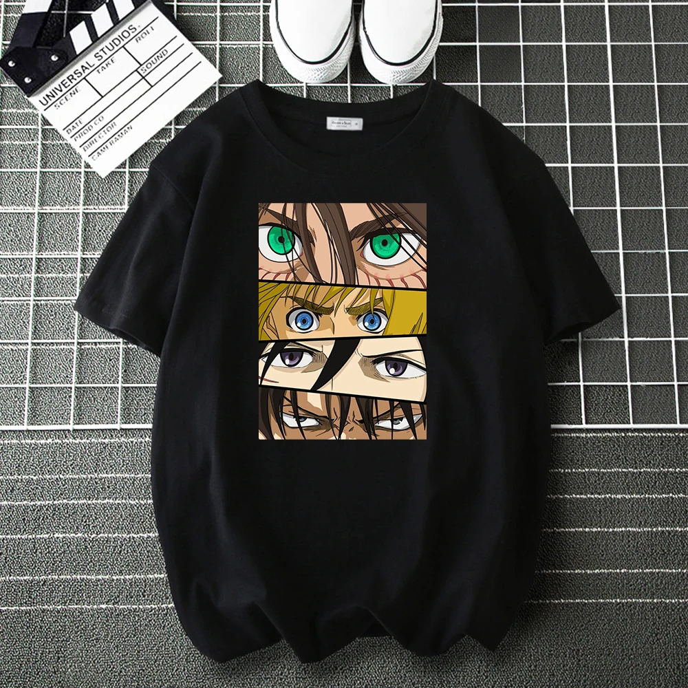 Attack on Titan Funny Eyes Cotton Tee Shirt Men Anime Fashion T Shirt Brand Casual Loose Tops Male Hip Hop Harajuku T-Shirts
Attack on Titan Funny Eyes Cotton Tee Shirt Men Anime Fashion T Shirt Brand Casual Loose Tops Male Hip Hop Harajuku T-Shirts