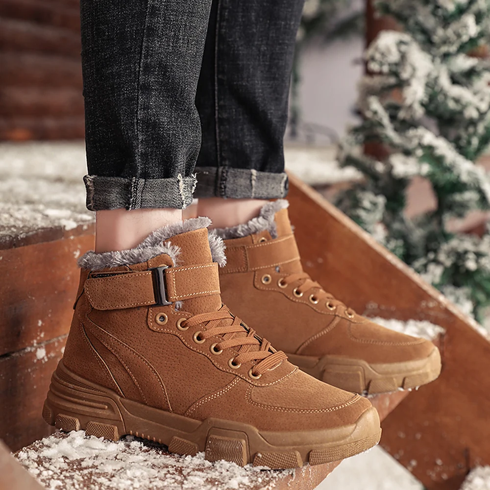 Men Boots Non-slip men winter shoes Men Ankle Boots Fashion Men Fur Boots Winter Keep Warm man sneakers Work Shoes Round Toe 
Men Boots Non-slip men winter shoes Men Ankle Boots Fashion Men Fur Boots Winter Keep Warm man sneakers Work Shoes Round Toe