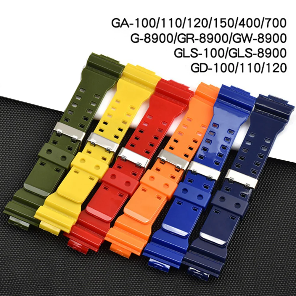 Смола ремешок для наручных часов объектива с оптическими зумом Casio G SHOCK GA