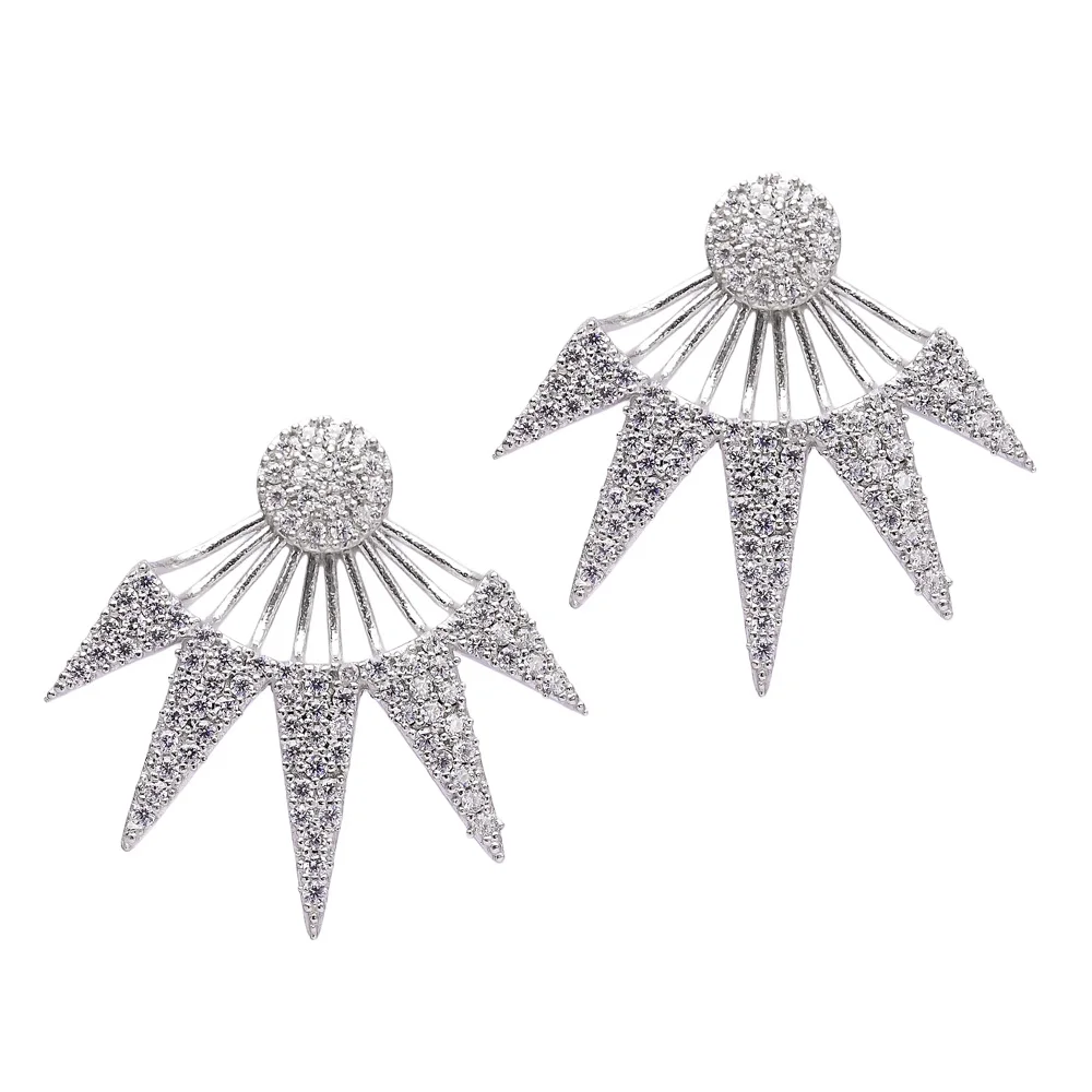 Hot Sale SPENTA Jewelry Double Side Silver Earring Sharp Shape Double Side Earring Triangle shape Earring 925 Silver sterling
Hot Sale SPENTA Jewelry Double Side Silver Earring Sharp Shape Double Side Earring Triangle shape Earring 925 Silver sterling