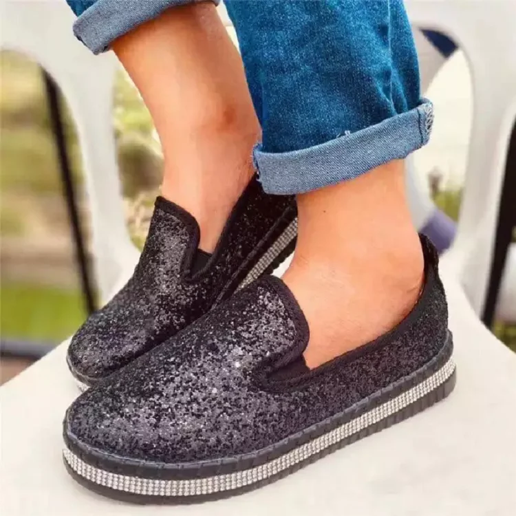 Crystal Diamonds Women Flats Bling Woman Shoes Rhinestone Ladies Casual Shoes Round Toe Slip-on Platform Women's Shoes 43
Crystal Diamonds Women Flats Bling Woman Shoes Rhinestone Ladies Casual Shoes Round Toe Slip-on Platform Women's Shoes 43