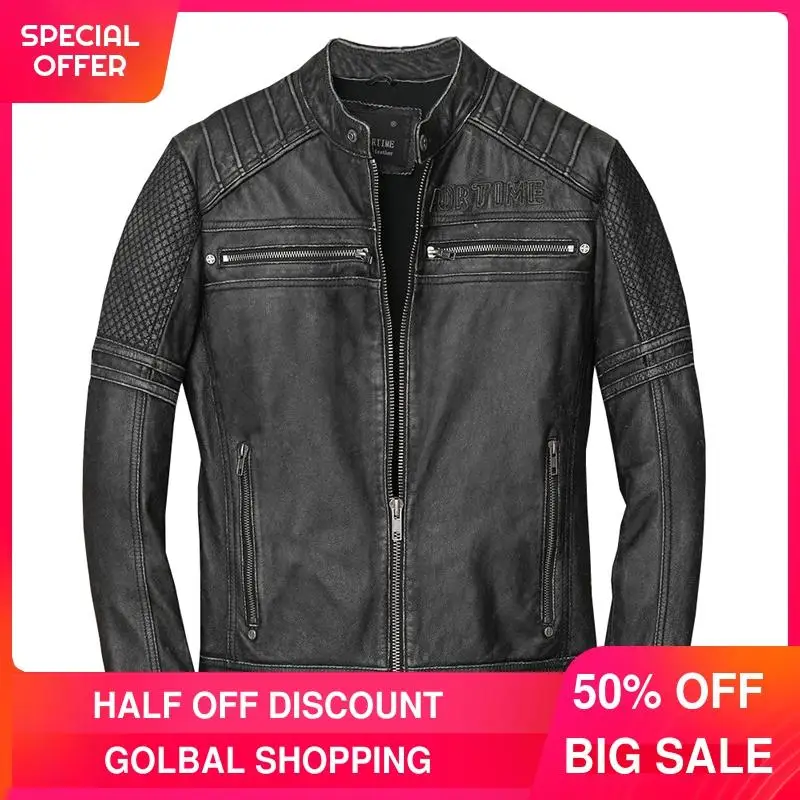 2021 Vintage Black Motorcycle Style Genuine Leather Jacket Men Stand Collar Plus Size 4XL Real Natural Cowhide Biker Coat
2021 Vintage Black Motorcycle Style Genuine Leather Jacket Men Stand Collar Plus Size 4XL Real Natural Cowhide Biker Coat