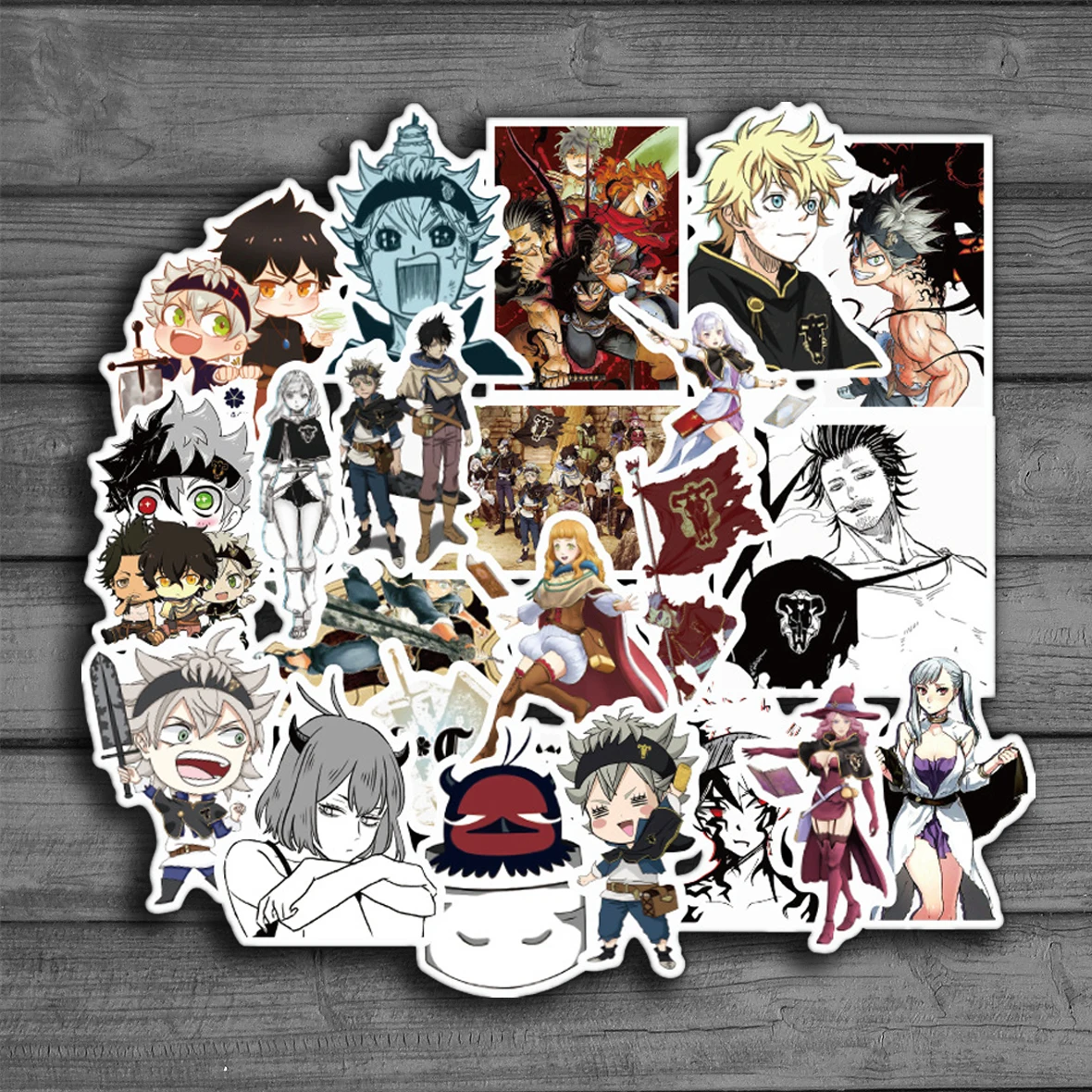 50pcs Black Clover Quarter Knights Card Anime Stickers Waterproof DIY Skateboard Guitar Laptop Bicycle Sticker Kids Toys
50pcs Black Clover Quarter Knights Card Anime Stickers Waterproof DIY Skateboard Guitar Laptop Bicycle Sticker Kids Toys