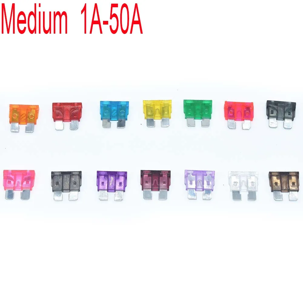 10 Pcs 1/2/3/4/7.5/10/20/30/40A Assorted Auto Car motorcycle Electric Scooter Truck Standard Medium Blade Fuses Kit Accessories
10 Pcs 1/2/3/4/7.5/10/20/30/40A Assorted Auto Car motorcycle Electric Scooter Truck Standard Medium Blade Fuses Kit Accessories