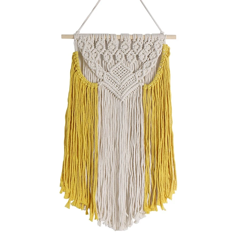 Macrame Wall Hanging Tapestry Hand-Woven Boho Cotton Rope Tapestries for Gifts Bedroom Living Room Wedding Decoration
Macrame Wall Hanging Tapestry Hand-Woven Boho Cotton Rope Tapestries for Gifts Bedroom Living Room Wedding Decoration