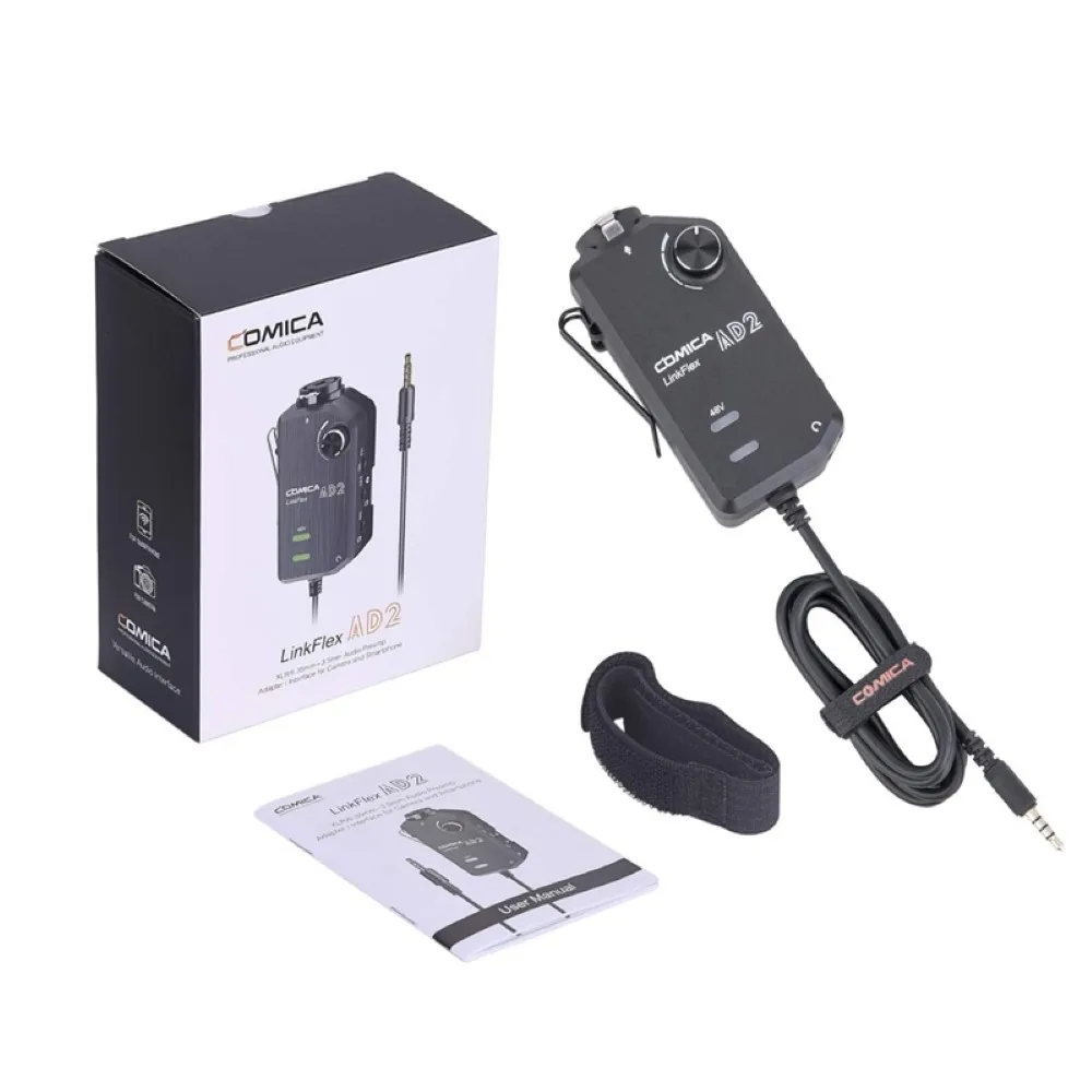 Comica LinkFlex AD2 XLR/ 6.35mm With 48V Phantom Power Real Time Monitor XLR/Guitar Interface Adaptor For IPhone/IPad/Mac/PC
Comica LinkFlex AD2 XLR/ 6.35mm With 48V Phantom Power Real Time Monitor XLR/Guitar Interface Adaptor For IPhone/IPad/Mac/PC