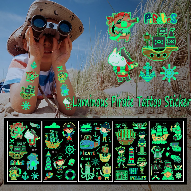 Светящиеся тату-наклейки 5 шт./компл., Детские милые Мультяшные временные тату-наклейки с пиратами, детские светящиеся наклейки на лицо с люб...
Светящиеся тату-наклейки 5 шт./компл., Детские милые Мультяшные временные тату-наклейки с пиратами, детские светящиеся наклейки на лицо с люб...