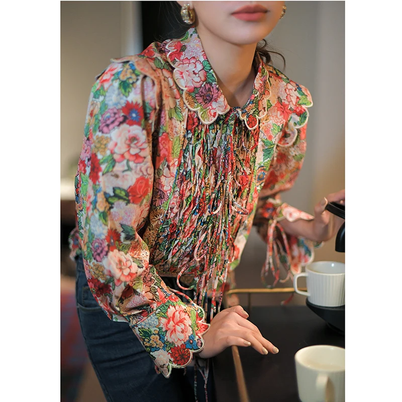 MENKAY 2020 Retro print fashion woman shirt Turn-down Collar temperament goddess all-match outer wear long-sleeved top women
MENKAY 2020 Retro print fashion woman shirt Turn-down Collar temperament goddess all-match outer wear long-sleeved top women