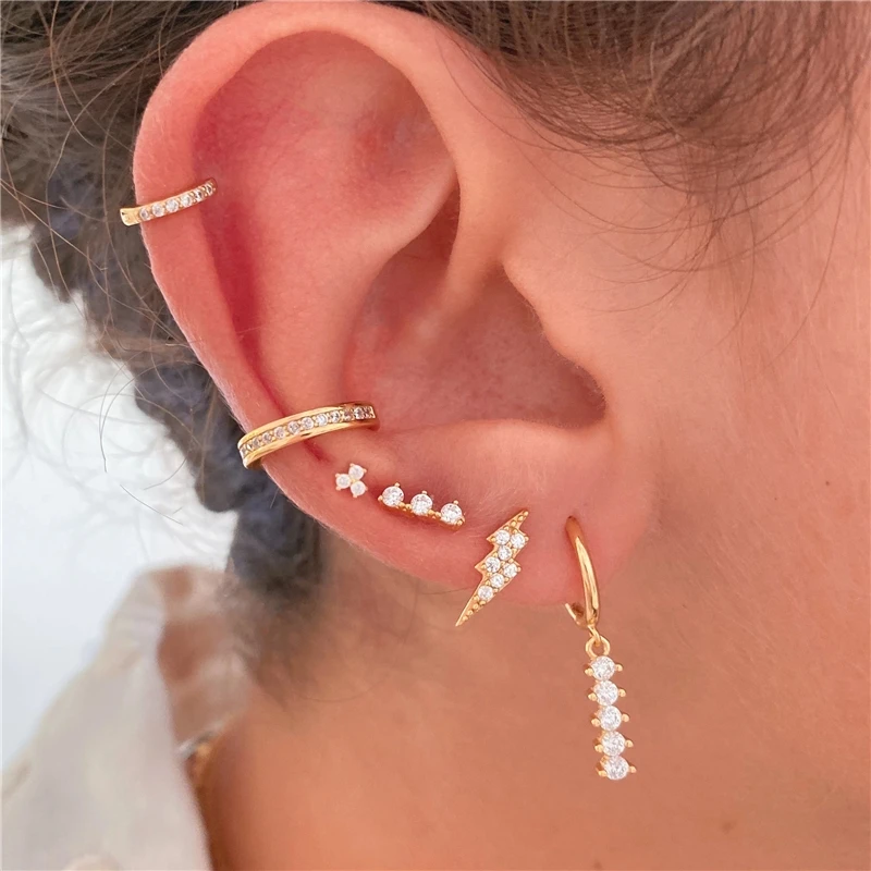 BOAKO S925 Sterling Silver Earrings Ins Style Geometric Inlaid Zircon Earrings Simple Ear Jewelry For Women
BOAKO S925 Sterling Silver Earrings Ins Style Geometric Inlaid Zircon Earrings Simple Ear Jewelry For Women