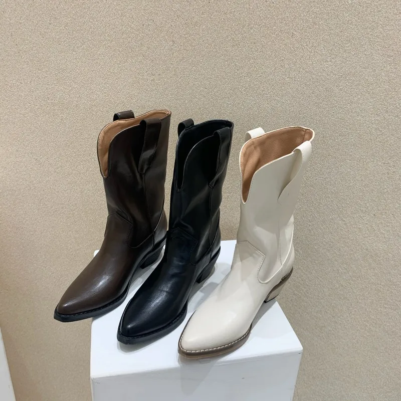 Женские сапоги с острым носком, модные ковбойские сапоги до середины икры, до середины икры, резиновая обувь для верховой езды в римском сти...
Женские сапоги с острым носком, модные ковбойские сапоги до середины икры, до середины икры, резиновая обувь для верховой езды в римском сти...