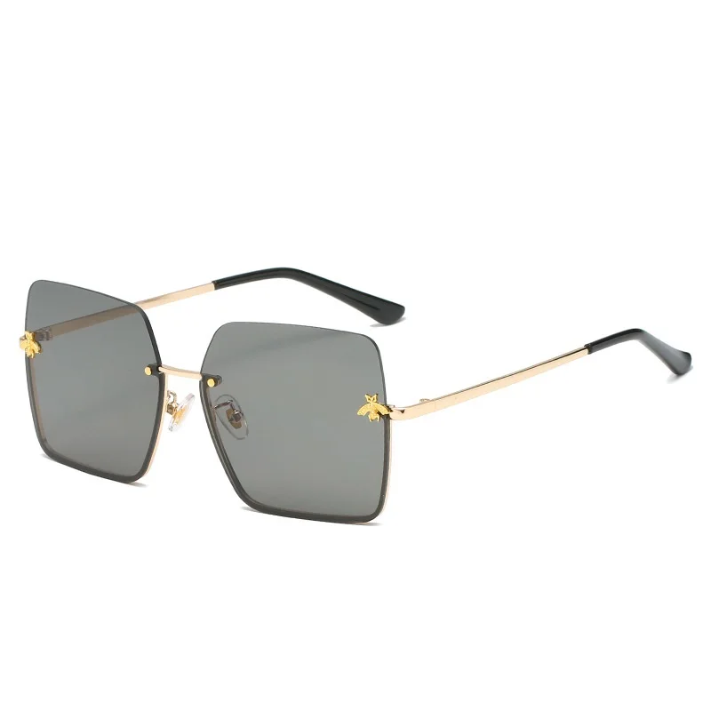 Bee Square Rimless Sunglasses Women Men Oversize Retro Brand Design Eyewear UV400 Big Black Tea Shades Oculos Female
Bee Square Rimless Sunglasses Women Men Oversize Retro Brand Design Eyewear UV400 Big Black Tea Shades Oculos Female