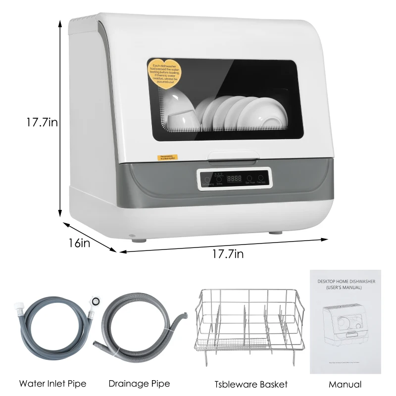 Home Free-installation Desktop Mini Dishwasher High Temperature Sterilization Intelligent Dishwasher Machine
Home Free-installation Desktop Mini Dishwasher High Temperature Sterilization Intelligent Dishwasher Machine