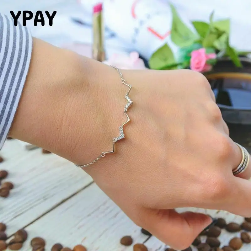 YPAY Real 925 Sterling Silver V Letter Bracelets & Bangles with Zircon Stone for Women Hands Contracted Fine Jewelry YMB024
YPAY Real 925 Sterling Silver V Letter Bracelets & Bangles with Zircon Stone for Women Hands Contracted Fine Jewelry YMB024