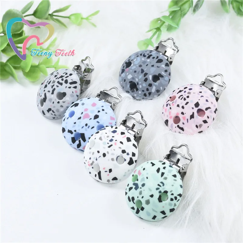 10PCS Round Terrazzo Pacifier Clip Silicone Baby Teether Teething Accessories Silicone Pacifier Holder Clip DIY Beads Tool
10PCS Round Terrazzo Pacifier Clip Silicone Baby Teether Teething Accessories Silicone Pacifier Holder Clip DIY Beads Tool