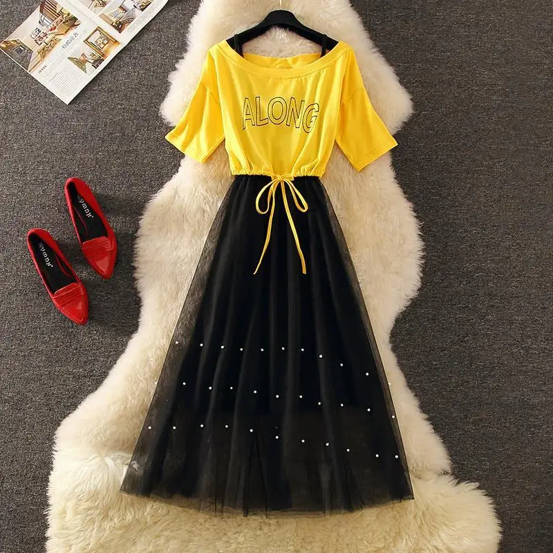 Blouse Skirt 2pcs/set Women's Spring Summer Style Women's Dress O-Neck Suspenders Temperament Ladies Dress SS3110 
Blouse Skirt 2pcs/set Women's Spring Summer Style Women's Dress O-Neck Suspenders Temperament Ladies Dress SS3110