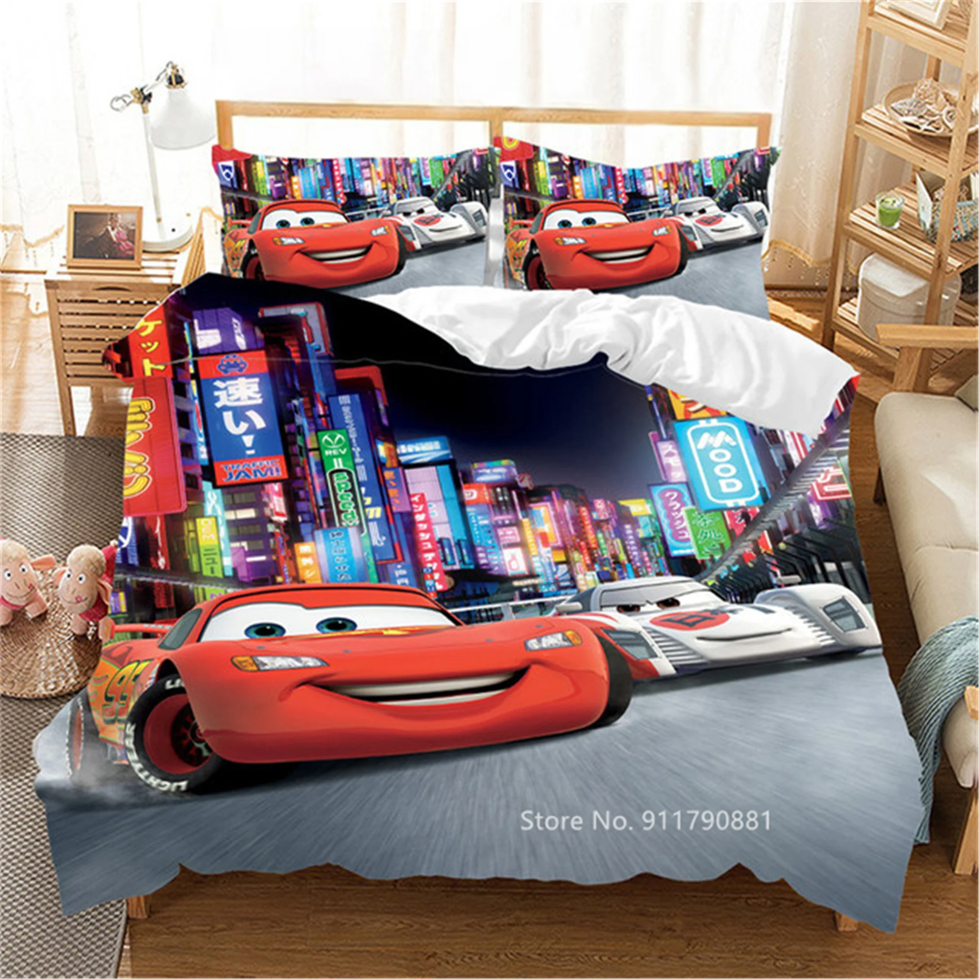 Disney Red Lightning McQueen Car Bedding Set Children's Bedroom Decoration King Quilt Pillowcase Boy Family Children's Gift
Disney Red Lightning McQueen Car Bedding Set Children's Bedroom Decoration King Quilt Pillowcase Boy Family Children's Gift